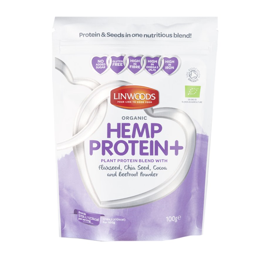 Linwoods Organic Hemp Protein met lijnzaad, chia, cacao en rode biet
