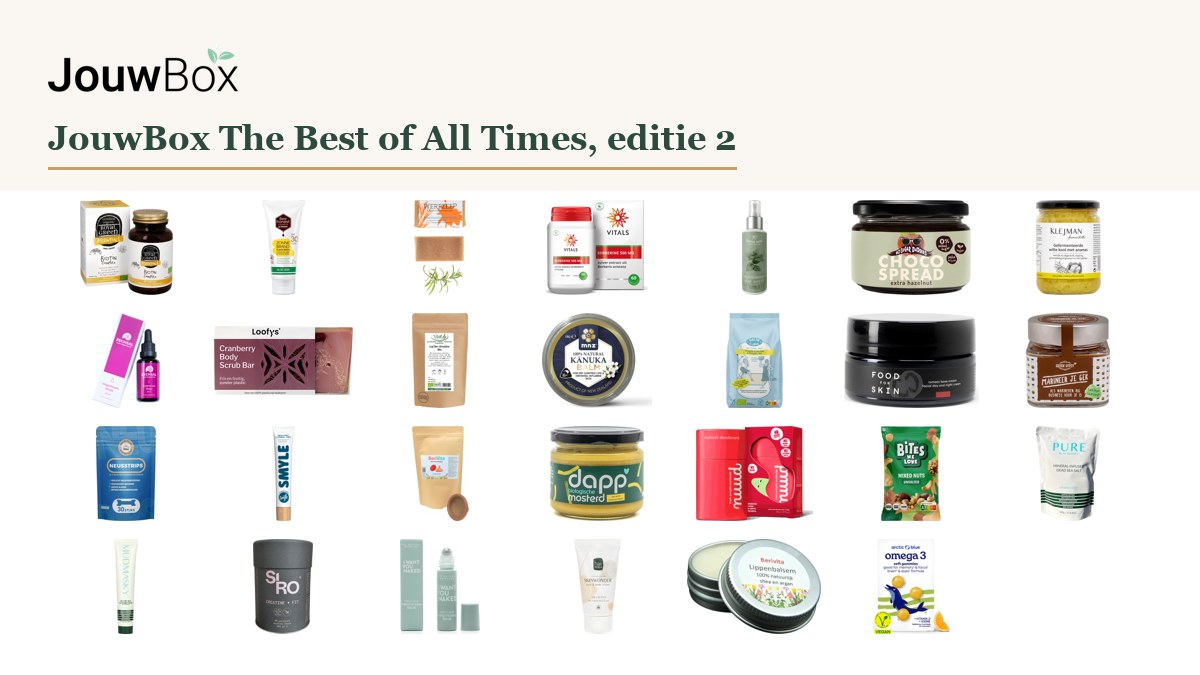 Alle 27 producten uit de JouwBox The Best of All Times, editie 2